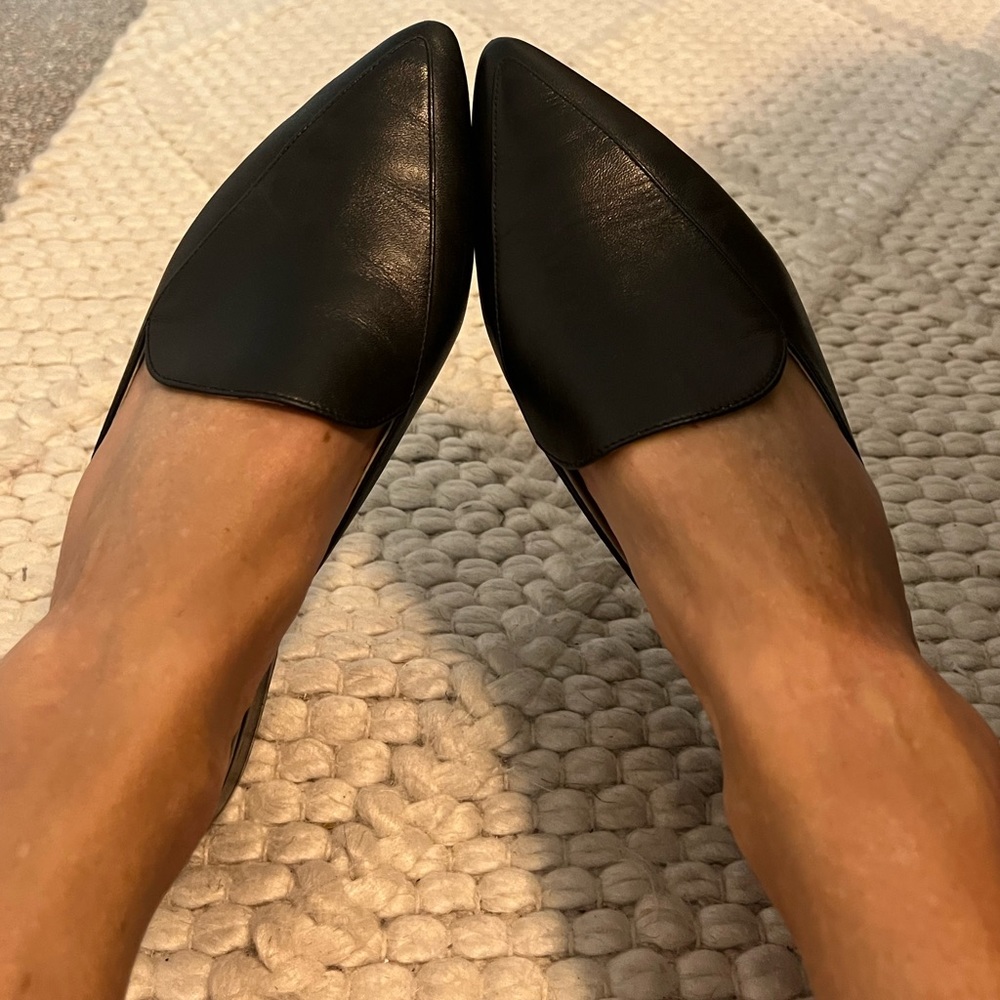 Cole Haan black leather slides. 1/2” heel. Great condition. Rarely worn.